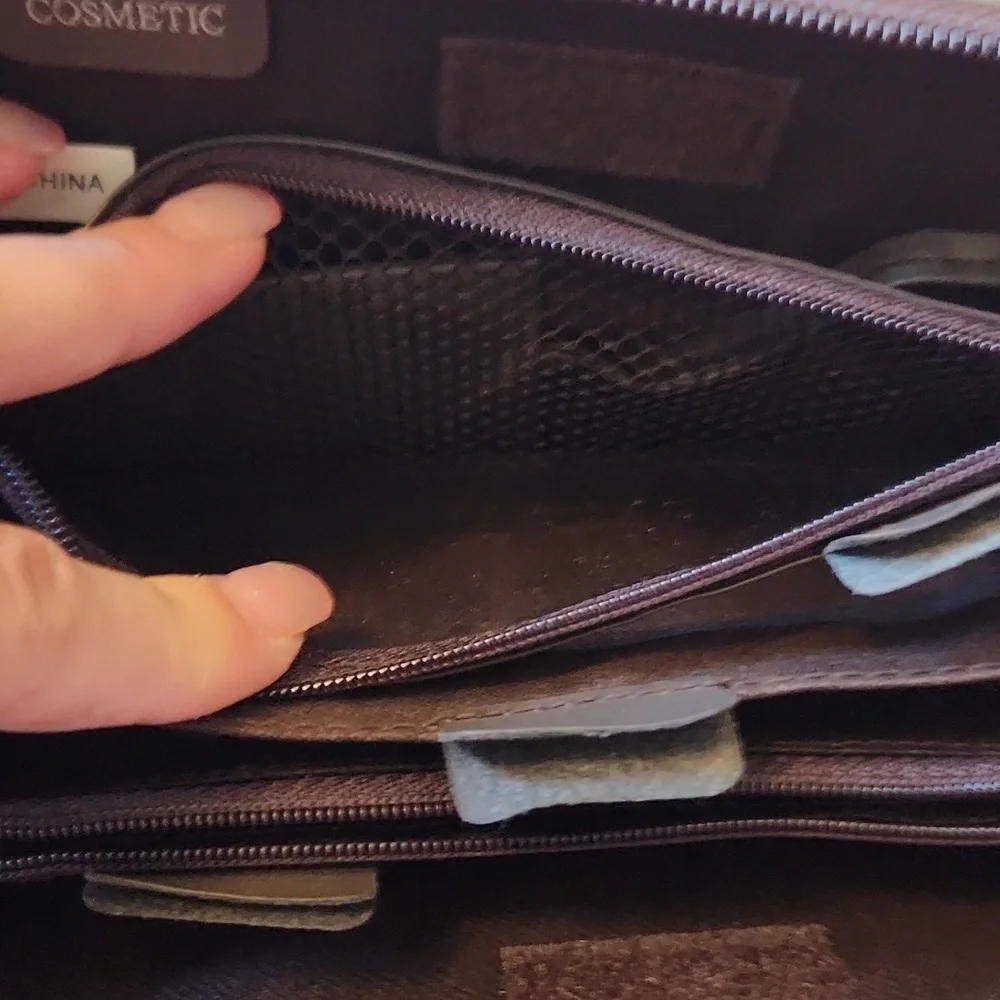 Collection Faux Leather Chocolate Brown Tab Compartment Wallet Minimalist